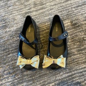Mini melissa black patent shoes